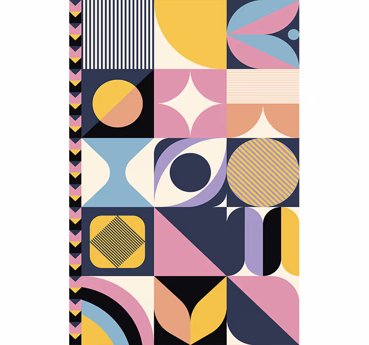 Modernūs tapetai daugiaveidės geometrinės tapybos - „Tenstickers“