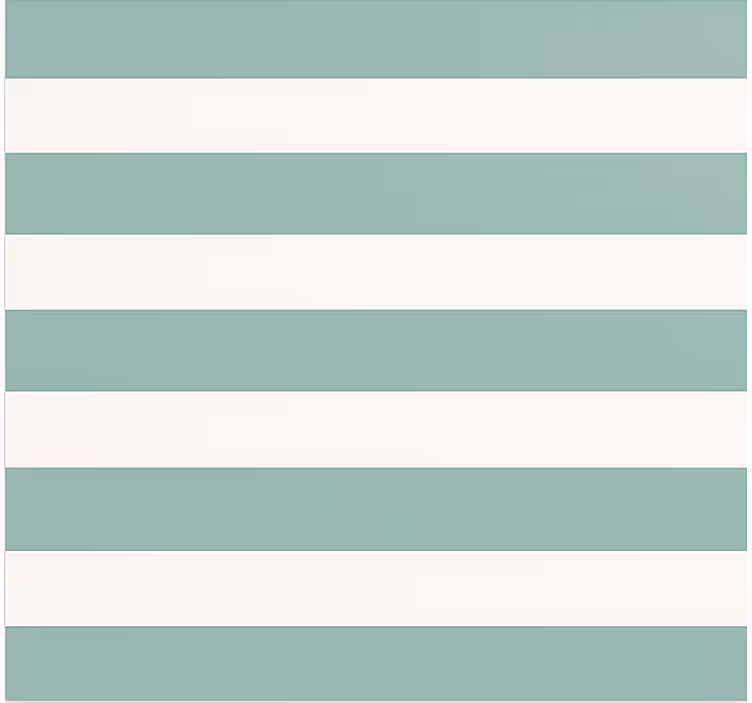 Teal žaliai dryžuotas valgomojo tapetas - „Tenstickers“