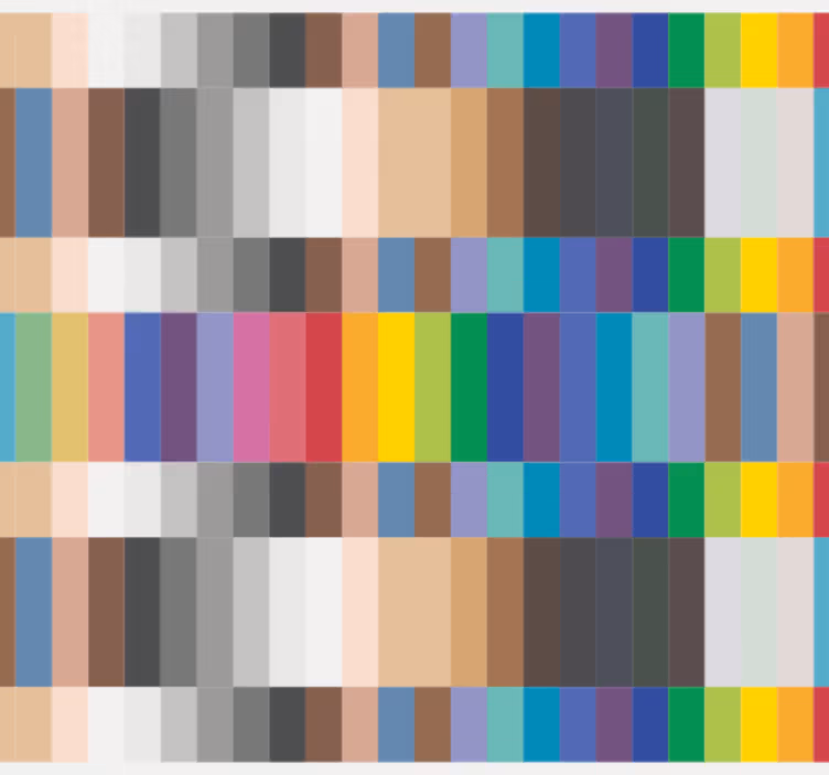 Tapetas virtuvei daugiaspalviais mažais kvadratais - „Tenstickers“