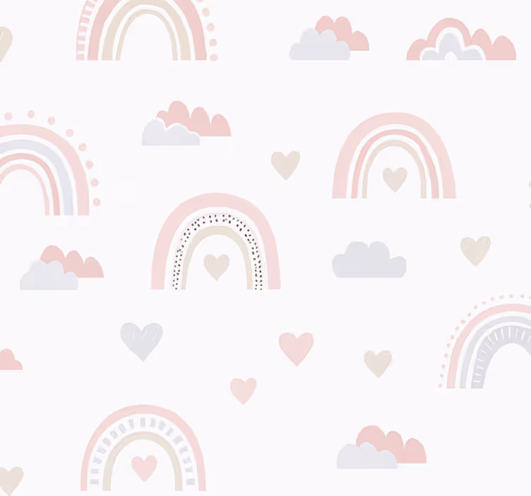 Vaikiški tapetai rožinė vaivorykštė - „Tenstickers“