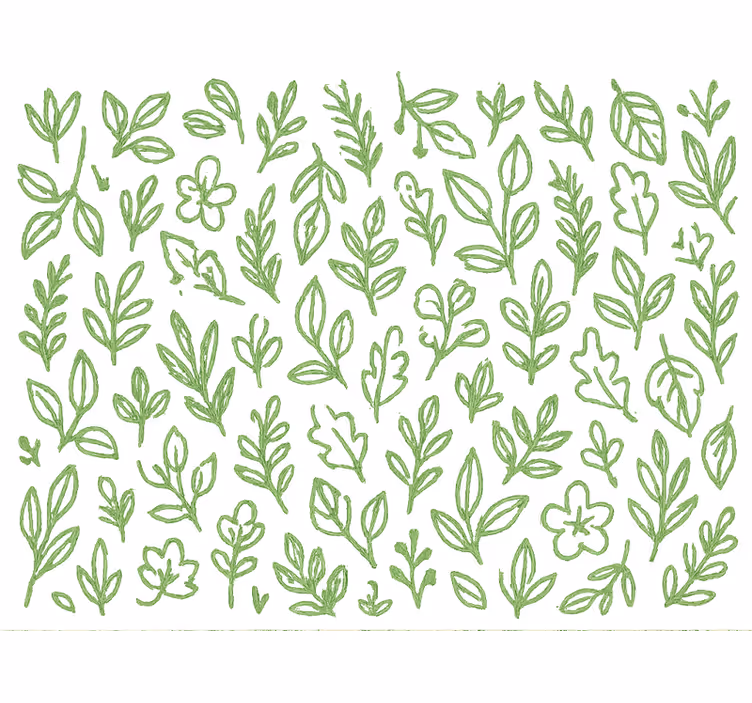 Vaikiški tapetai botaninė žalia - „Tenstickers“