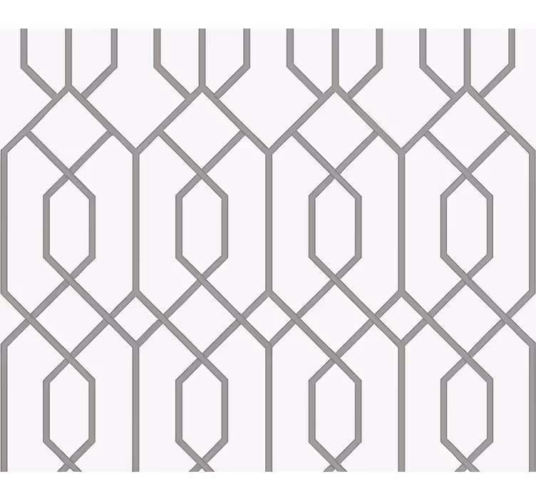 Gyvenamojo kambario tapetas pilkais geometriniais raštais - „Tenstickers“