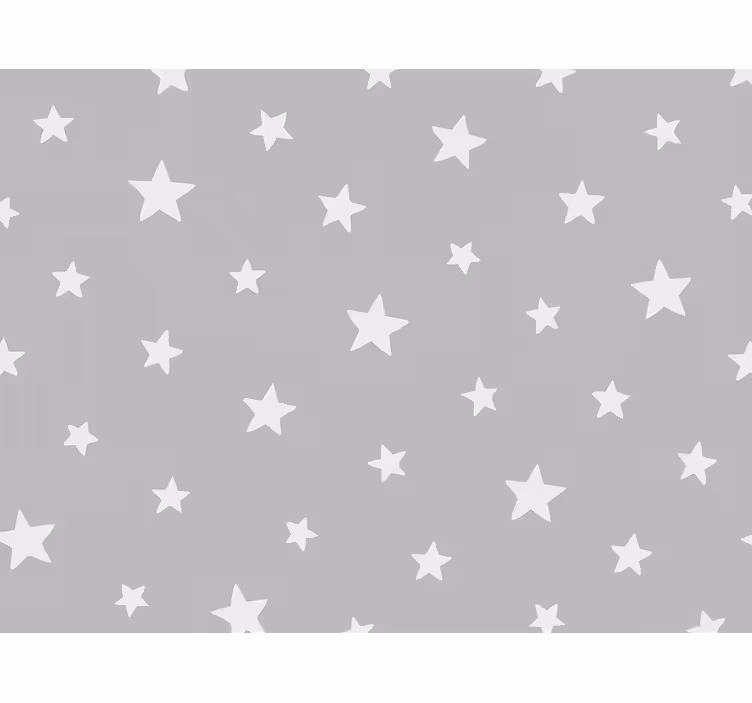 Vaikiški tapetai pilkų žvaigždžių raštu - „Tenstickers“