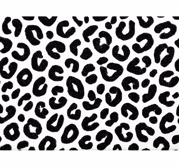 Gyvenamojo kambario tapetas leopardų juodai baltas raštas - „Tenstickers“