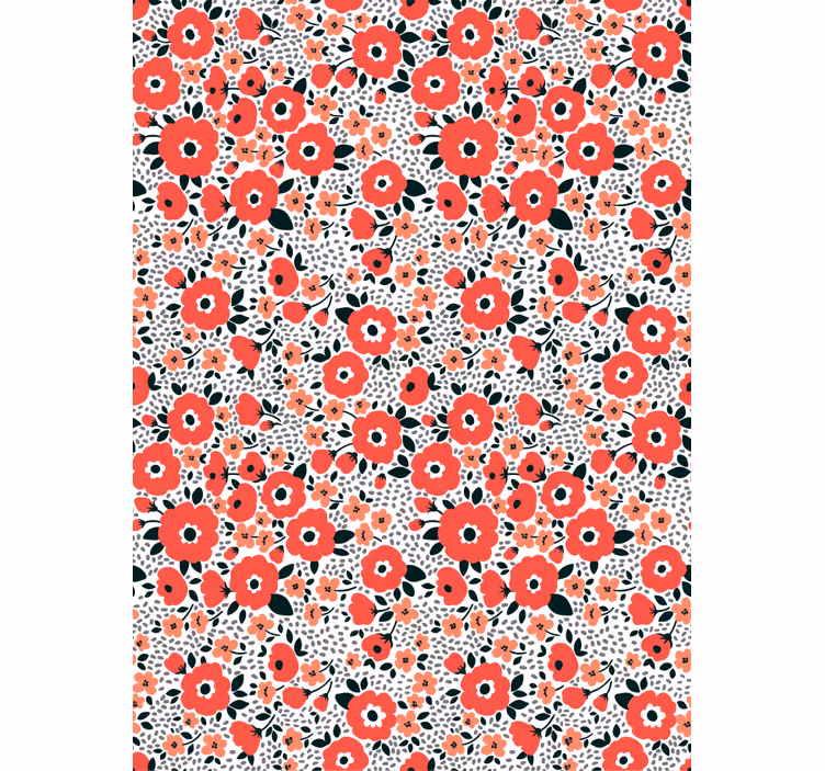 Tapetai geles abstrakčios raudonos aguonos raštas - „Tenstickers“