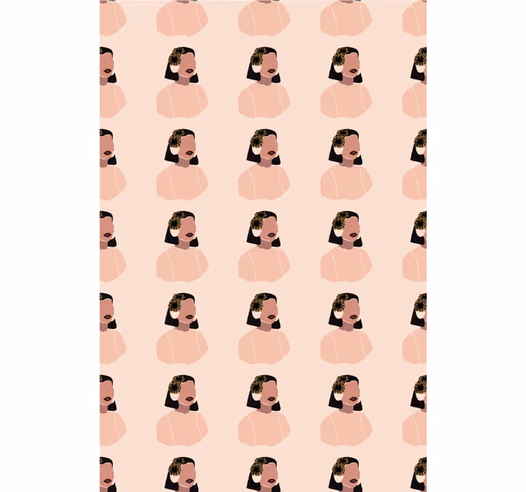 Tapetai geles nuostabios moters saulėgrąžų veidas - „Tenstickers“