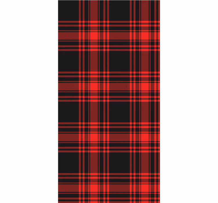 Pagrindinio miegamojo tapetas tartan raštu - „Tenstickers“
