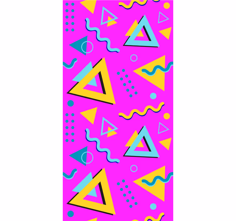 Tapetas miegamajam memphis retro 80 geometrinės formos - „Tenstickers“