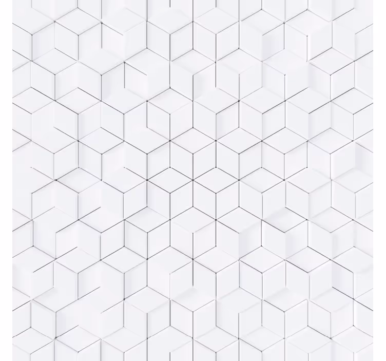 Baltos spalvos tapetas geometriniu raštu - „Tenstickers“