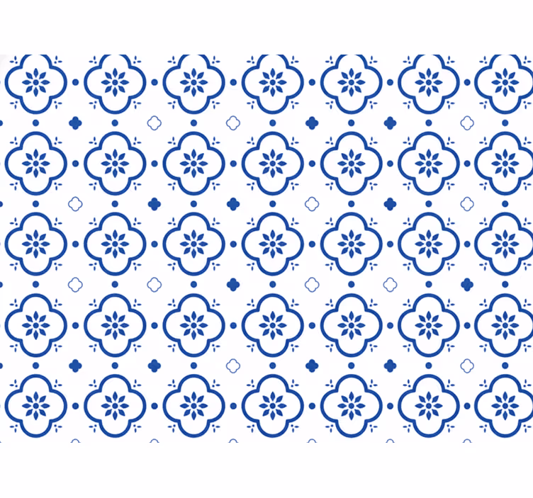 Baltos spalvos tapetas mėlynomis plytelėmis - „Tenstickers“