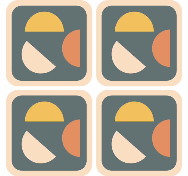Terakotos tapetai su geometrine menine kompozicija - „Tenstickers“