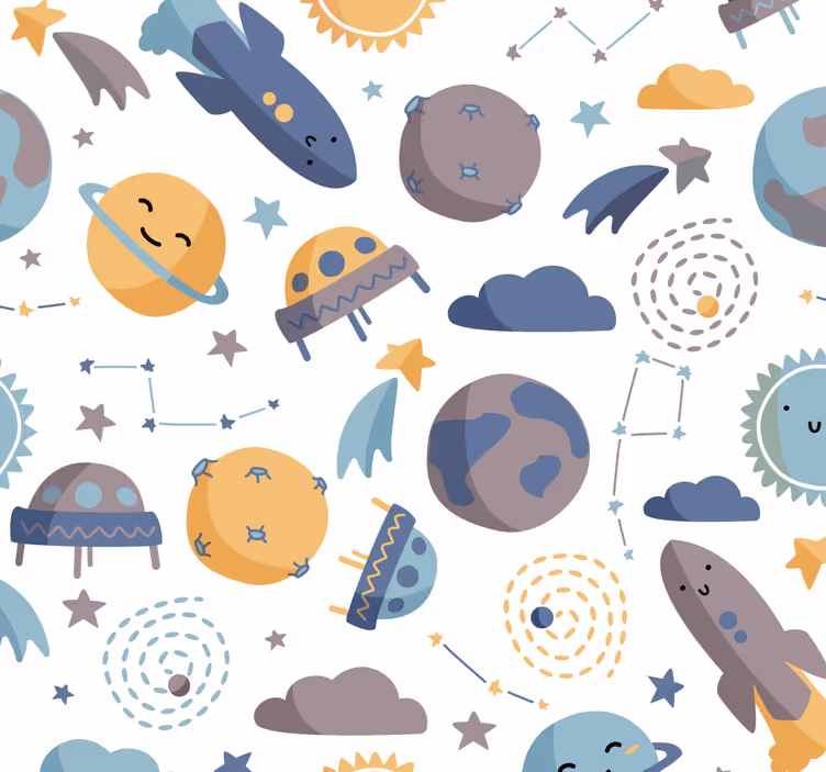 Kosminiai vaikų tapetai - „Tenstickers“