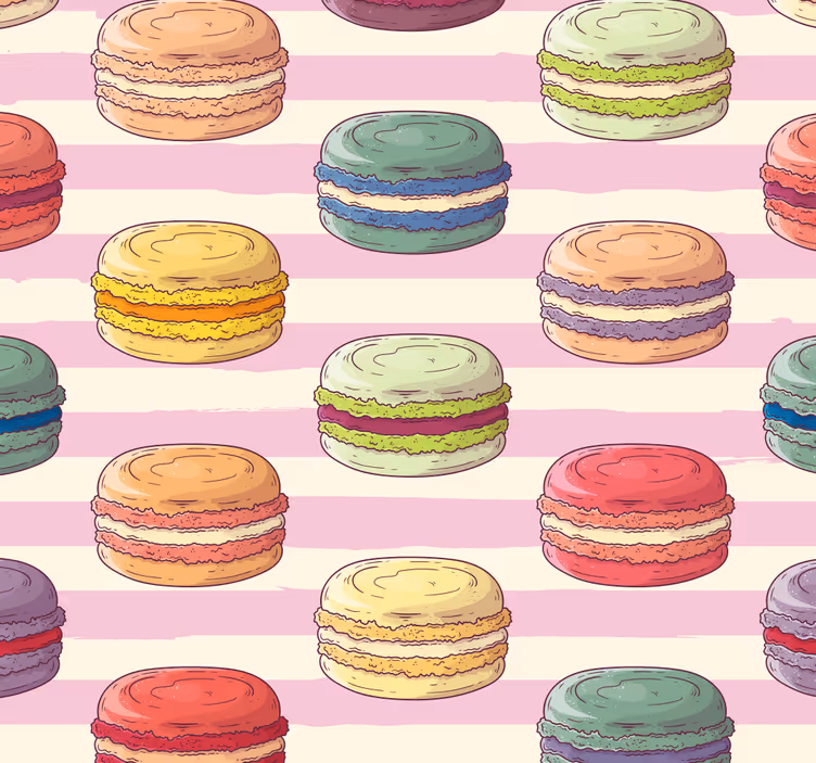 Retro macaroons modernūs tapetai - „Tenstickers“