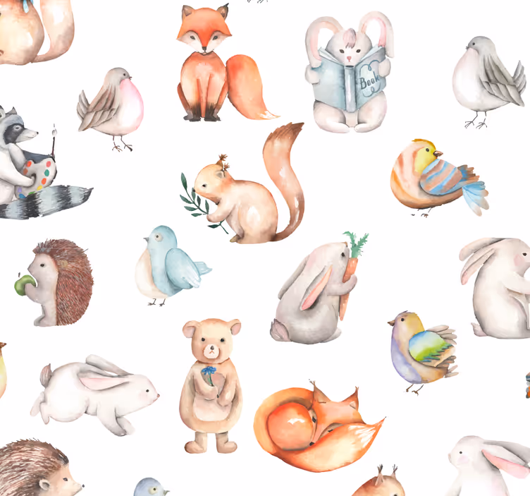 Mielas miško gyvūno tapetai - „Tenstickers“