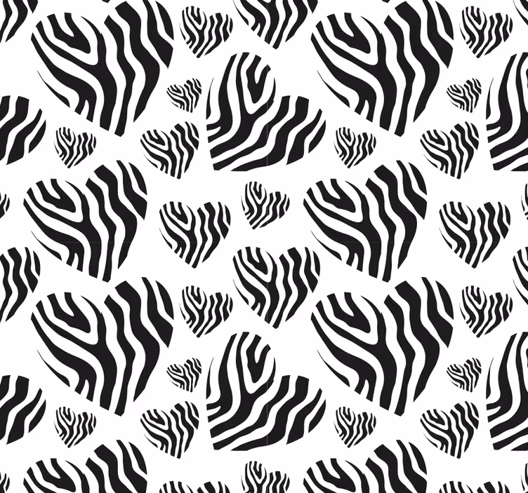 Zebra Pattern Simplicity gyvenamojo kambario tapetas - „Tenstickers“