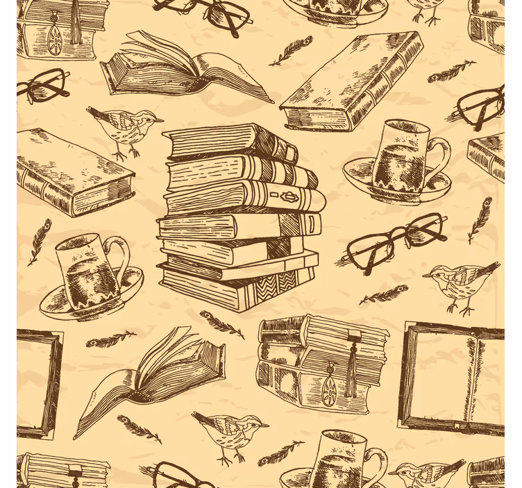 Senas bibliotekos biuro fonas - „Tenstickers“