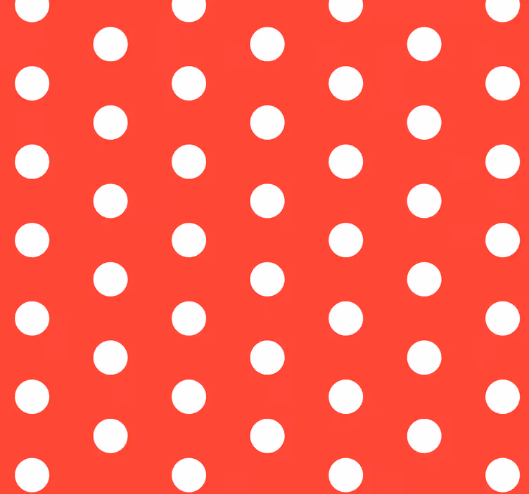 Raudoni tapetai su baltais taškeliais - „Tenstickers“