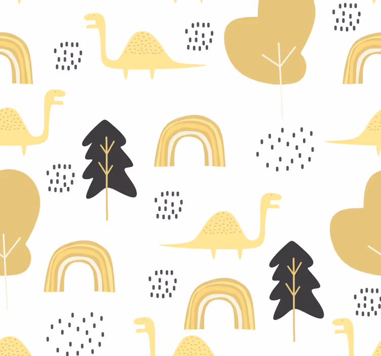 žaismingas dinozaurų motyvas tapetai vaiku kambariui - „Tenstickers“