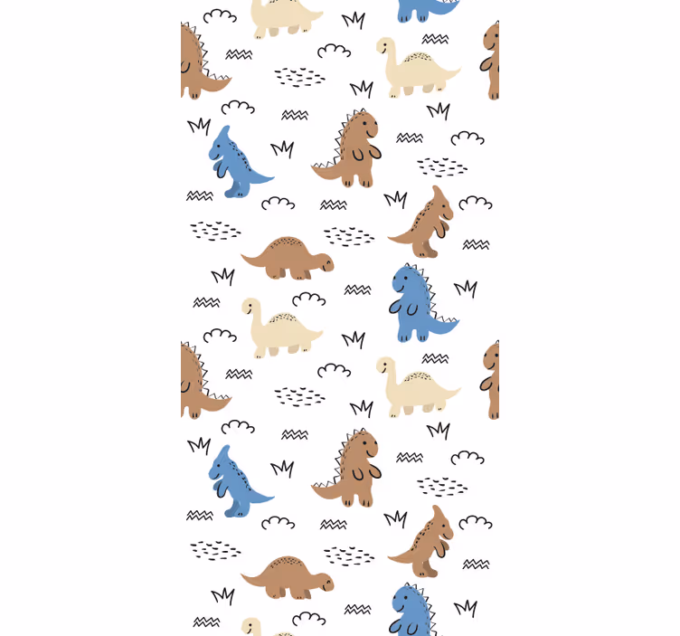 Dinozaurų raštai tapetai vaiku kambariui - „Tenstickers“