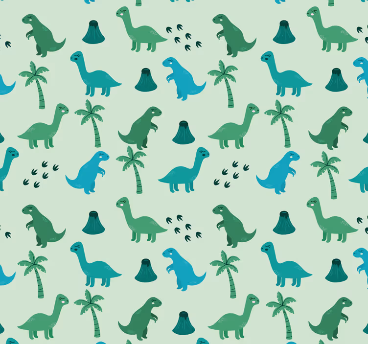 Dinozaurų tapetai su dinozaurų motyvais - „Tenstickers“