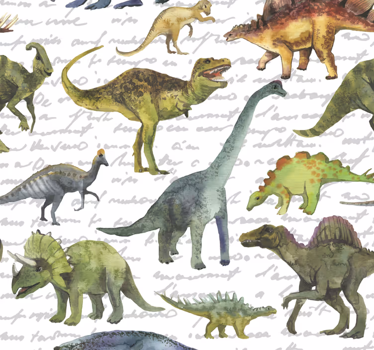 Tikroviški dinozaurų vaikų tapetai - „Tenstickers“
