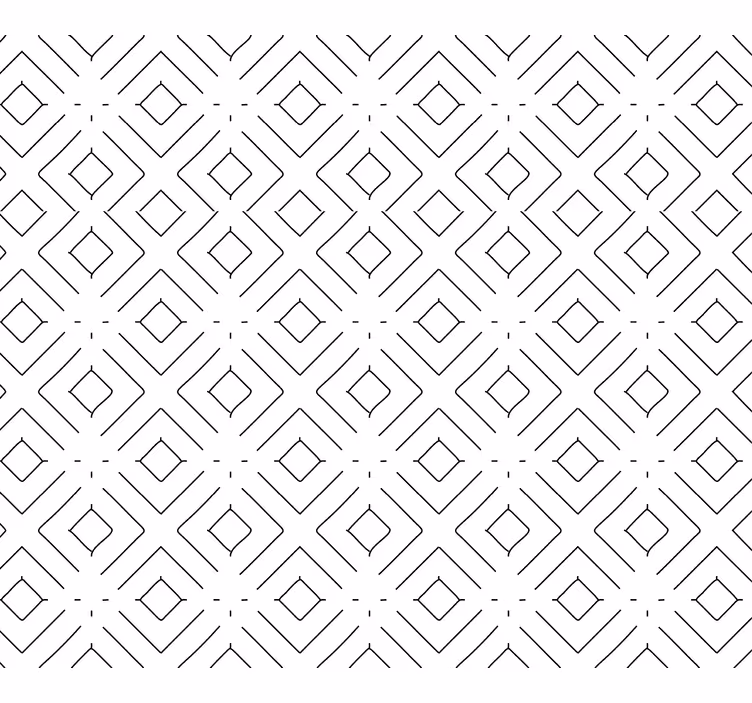 Geometriniai juodai balti kvadratiniai tapetai - „Tenstickers“