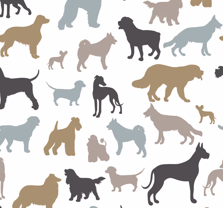 Kačių siluetai katinų tapetas - „Tenstickers“