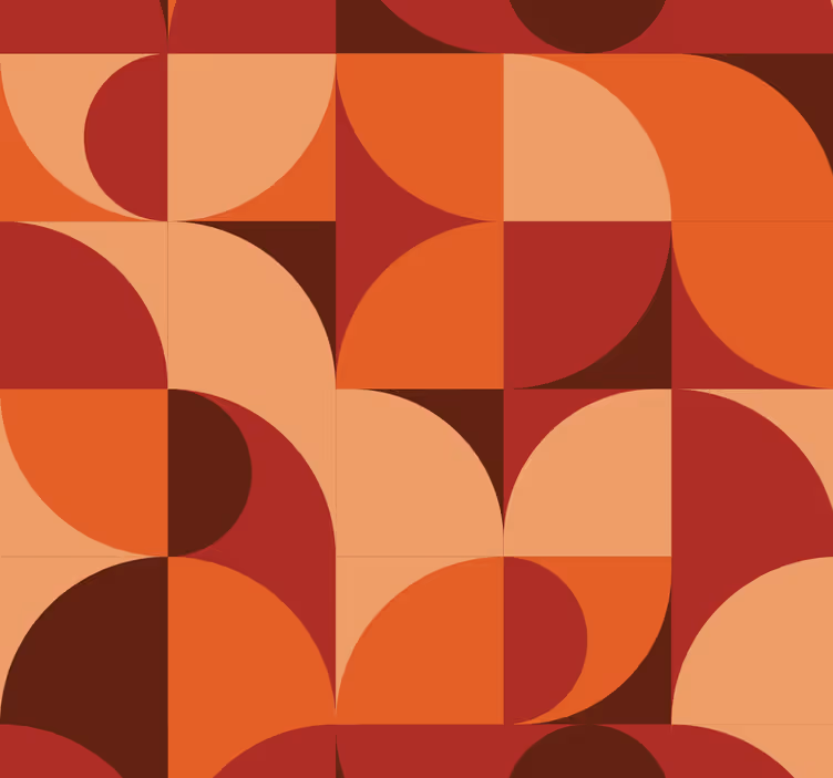 Retro geometrinis raštas geometriniai tapetas - „Tenstickers“