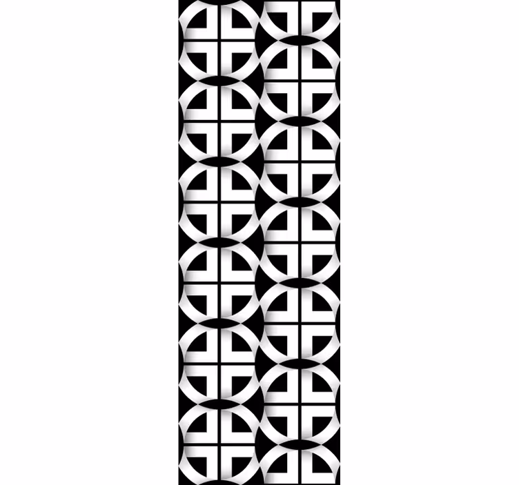 Geometrinio apskritimo tinklelis geometrinis raštų tapetas - „Tenstickers“