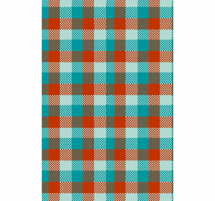 Gingham modelis geometrinis raštų tapetas - „Tenstickers“