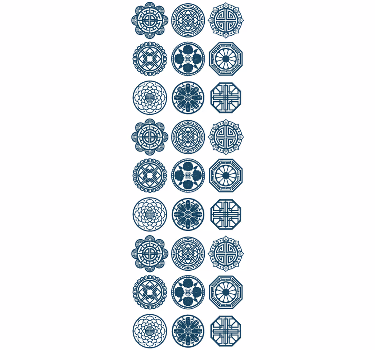 Geometriniai plytelių raštai Plytelės tapetas - „Tenstickers“