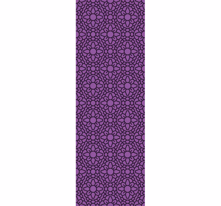 Geometrinis gėlių raštas gėlių rašto tapetas - „Tenstickers“