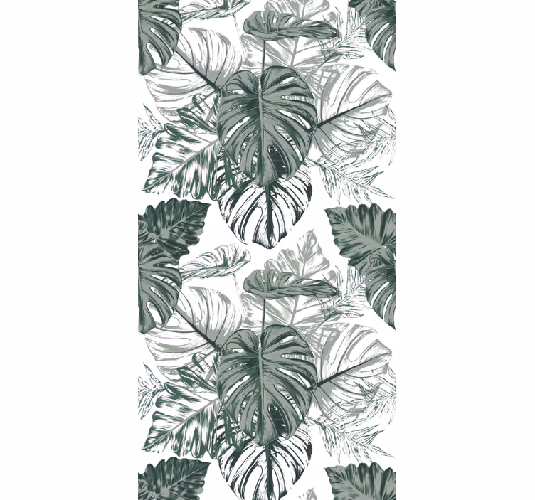 Abstrakti monstera palieka gėlių tapetus - „Tenstickers“