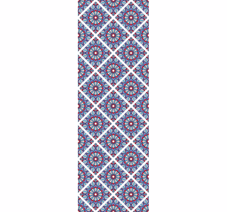 Geometrinė gėlių elegancija gėlių rašto tapetas - „Tenstickers“