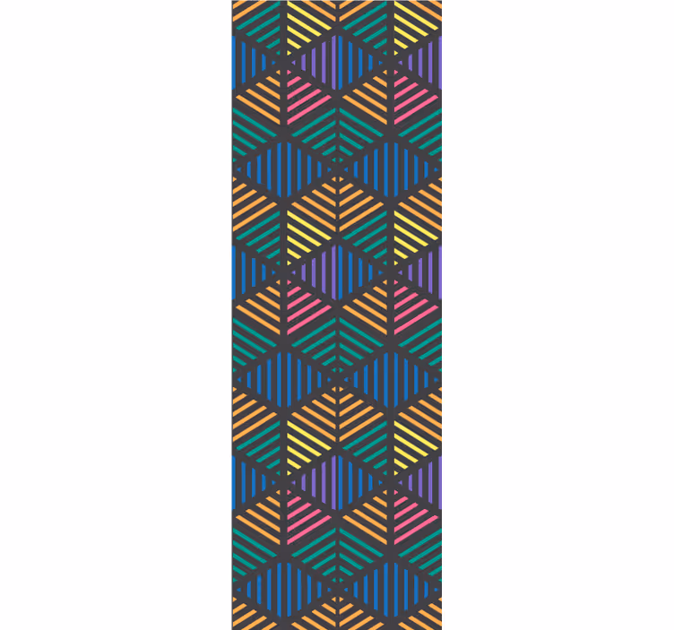 Geometrinis dryžuotas raštas geometrinis raštų tapetas - „Tenstickers“