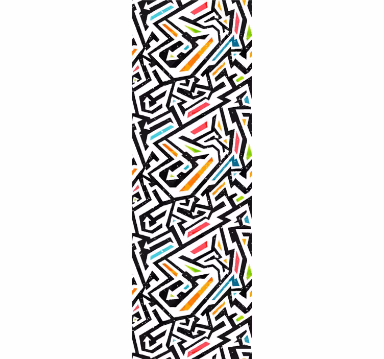Tapetas paauglio kambariui geometrinis chaosas - „Tenstickers“