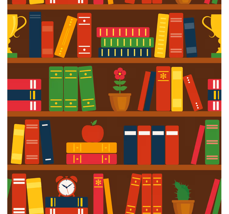 Bibliotekos motyvas biuro tapetas - „Tenstickers“