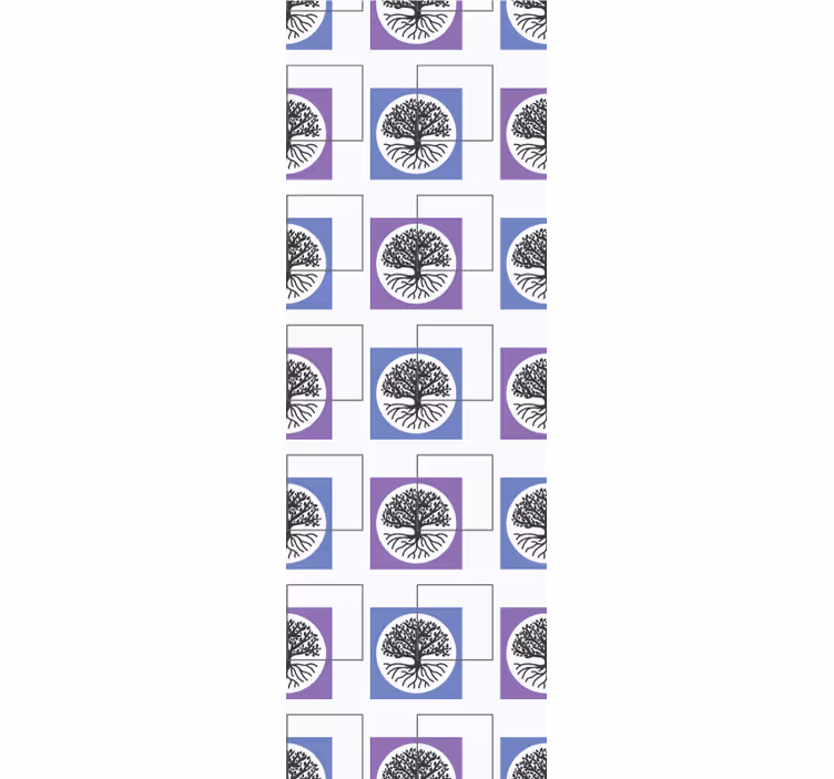 Geometrinis medžio dizainas tapetas miegamajam - „Tenstickers“