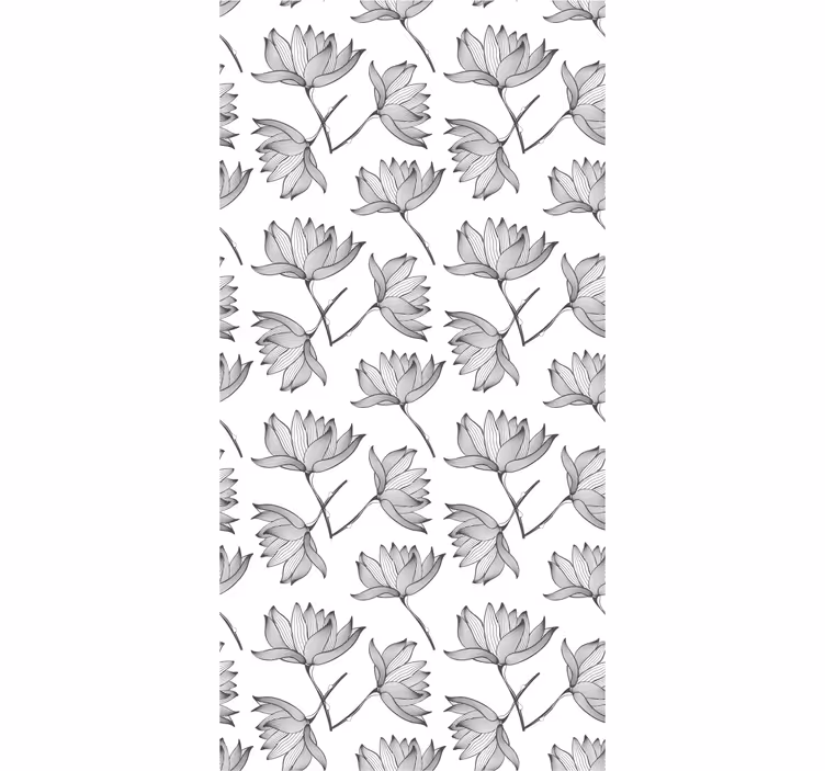 Botaniniai eskizai tapetai geles - „Tenstickers“
