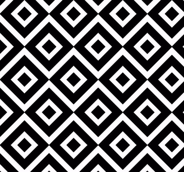 Nespalvoti geometriniai kvadratiniai tapetai - „Tenstickers“