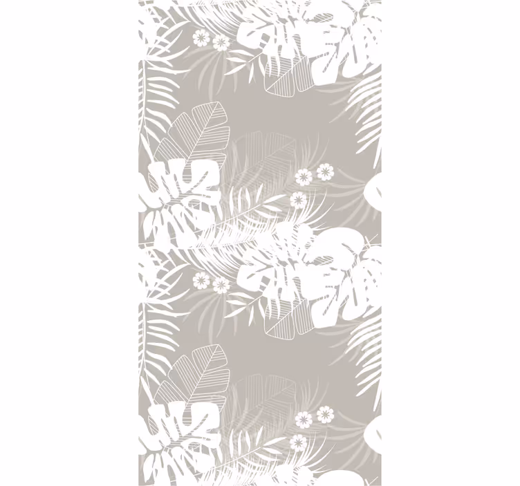 Botaninis siluetas lapų tapetas - „Tenstickers“