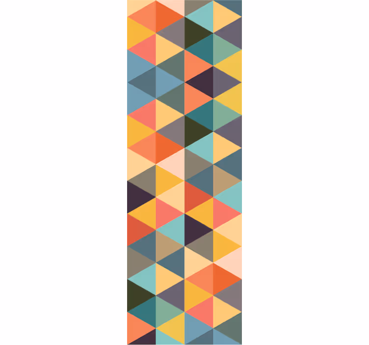 Spalvingi trikampiai geometrinis raštų tapetas - „Tenstickers“
