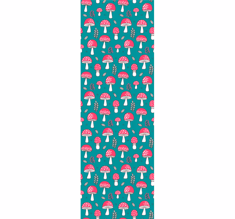 Miško grybų raštas gamtos sienos tapetas - „Tenstickers“