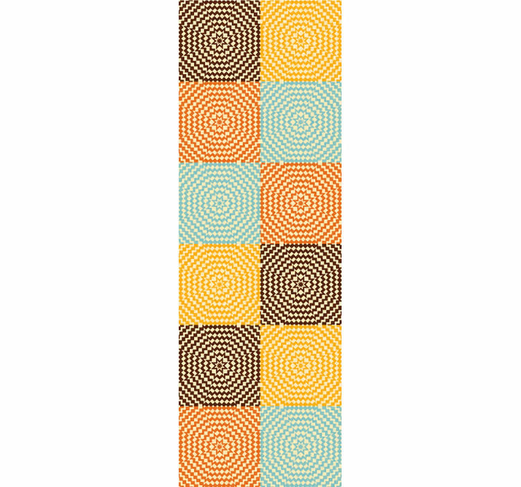Geometriniai spiraliniai kvadratai geometrinis raštų tapetas - „Tenstickers“
