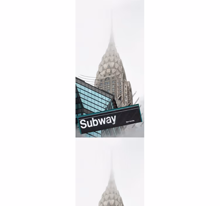 Broadway metro koliažo niujorko tapetai - „Tenstickers“
