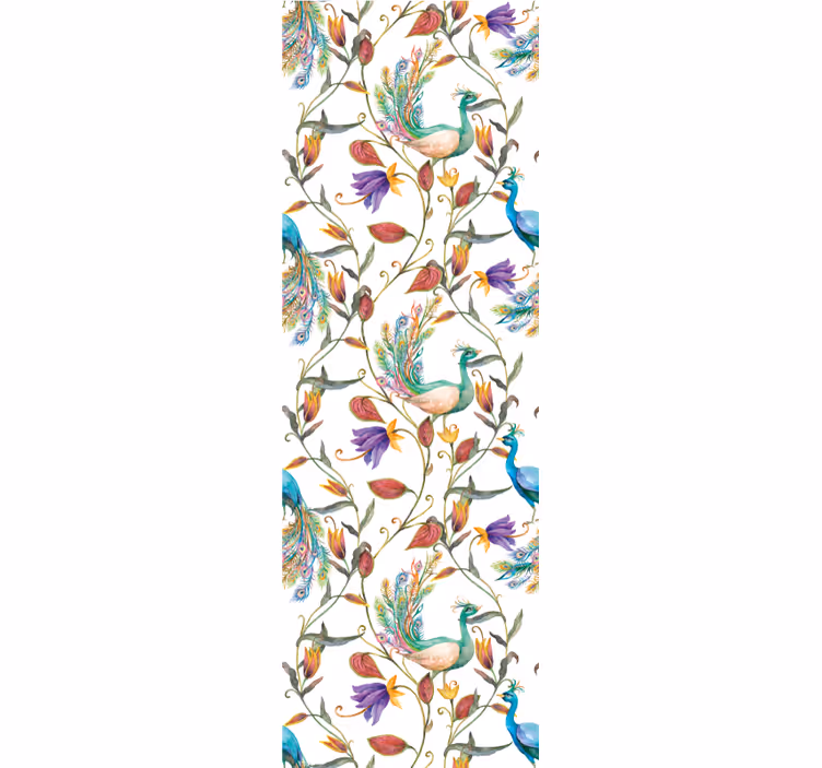 Botaninis povo motyvas ornamentinės tapetos - „Tenstickers“