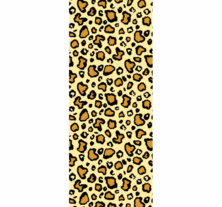Klasikinis geltonas raštas leopardinis tapetas - „Tenstickers“