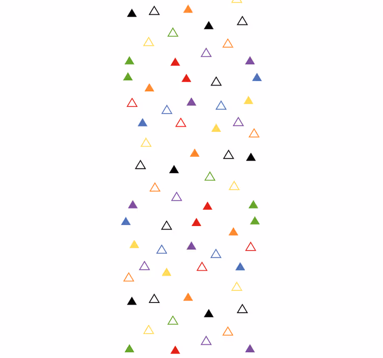 Spalvingas trikampis motyvas geometrinis raštų tapetas - „Tenstickers“