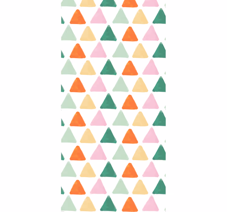 Spalvingas trikampis raštas geometrinis raštų tapetas - „Tenstickers“
