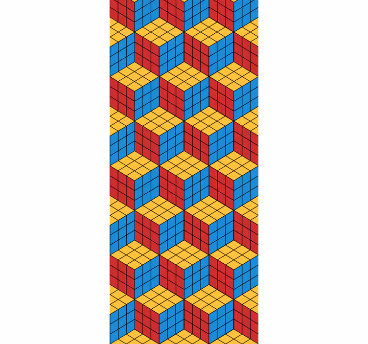 Kubinis modelis geometrinis raštų tapetas - „Tenstickers“